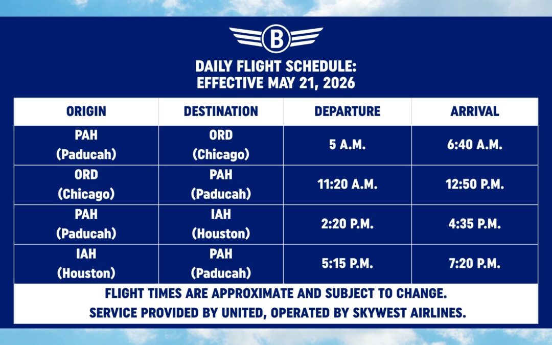 New Flight Schedule out of Barkley to Improve Flight Reliability